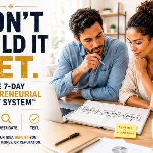 Don't Build It Yet: The 7-Day Entrepreneurial Proof System™